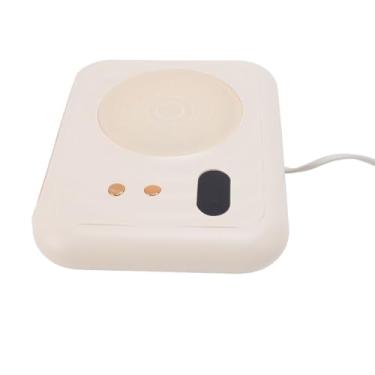 Imagem de Zhjvihx Aquecedor de Xícaras 2 Em 1, Tapete Termostático Com Soprador de Ar Quente e Preservação Automática de Calor, Controle Inteligente de Temperatura para café, chá, Leite Em (Plugue UE 220V)