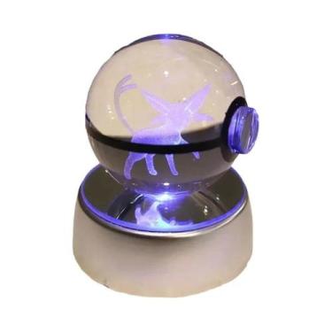 Imagem de Lâmpada De Cristal 3D Pikachu Gengar Mew Mewtwo Base De Figuras Presen