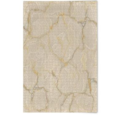 Imagem de Quebra-cabeça adulto com textura de mármore bege, 500 peças, presentes de jogos tecnológicos, quebra-cabeças legais para adultos, arte colorida, 500 peças, 52 x 37,8 cm