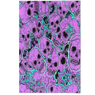 Imagem de Quebra-cabeça roxo com caveiras legais para adultos, 1000 peças, cena de elefante branco, natureza, quebra-cabeças decorativos, decoração de arte animal, 1000 peças, 75 x 50 cm