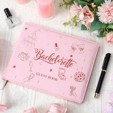 Imagem de Patelai Livro de visitas de despedida de solteira com caneta, 22 x 18 cm para chá de panela, álbum de recortes, álbum de fotos, assinatura de memória, lembrancinhas de festa de casamento, despedida de