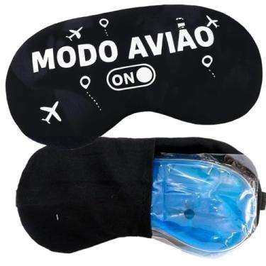 Imagem de Máscara Tapa Olhos para Dormir Descanso Com Gel, Premium, Quente e Fria, 20x10,5 Cm, Felix Magazine (Modo Avião)