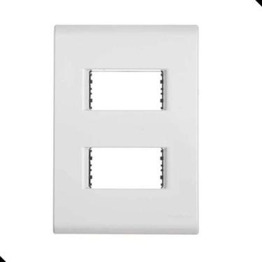 Imagem de Placa 4x2 2 Postos Separados C/Suporte - Tramontina Liz