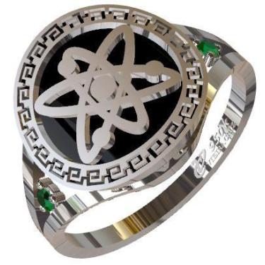 Imagem de Anel de Formatura Física Em Prata 950K Feminino - Vieira Cruz Jóias