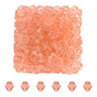 Imagem de Mandala Crafts Contas de cristal bicone rosa de 8 mm – 200 contas de vidro facetadas para fabricação de joias, pulseiras, colares, brincos e contas