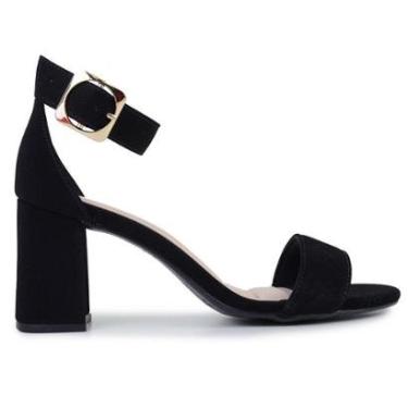 Imagem de Sandália Feminina Bebecê Nobuck Preta - T6059-Feminino