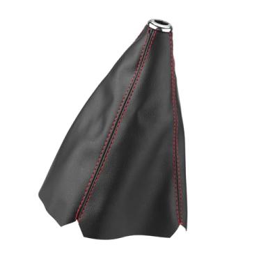 Imagem de Cosiki Capa para Botão de Mudança de Marcha, Elegante, Universal, Preto, Couro Pu, Ponto Vermelho, Capa de Bota para Carros de Transmissão Manual