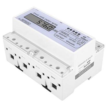 Imagem de Acouto DDS576 3 Fase 4 Fio 7P 380V Medidor de Energia Elétrica Com Display LCD Transparente e Instalação Rápida