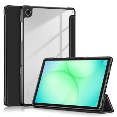 Imagem de Gylint Capa para Samsung Galaxy Tab A11 Plus 2025 11 polegadas (SM-X230/SM-X235), capa híbrida fina à prova de choque com capa traseira transparente transparente, despertar/hibernar automática preta