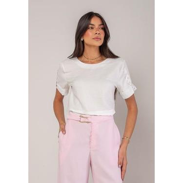 Imagem de Blusa Alfaiataria Com Botões Na Manga Branco Salvatore, G