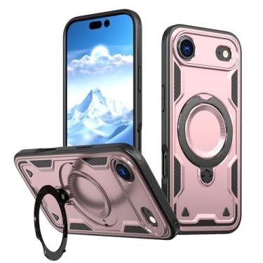 Imagem de SORAKA Capa para iPhone Air com suporte compatível com MagSafe chapa de ferro Capa resistente que absorve choques Proteção contra quedas de nível militar