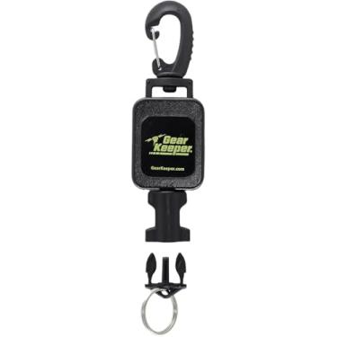 Imagem de Retrator de luz de mergulho médio com trava Gear Keeper - Equipamento de mergulho com suporte médio, clipe giratório e acessório de anel dividido QC-II - Acessórios de mergulho - Feito nos EUA