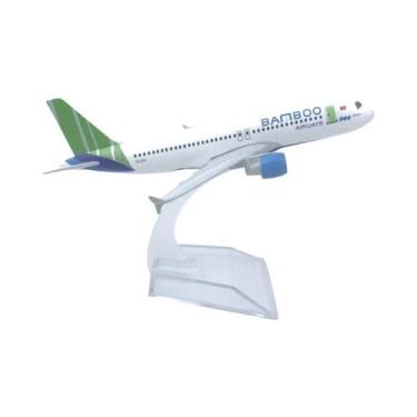Imagem de Modelo De Avião Miniatura De Metal Airbus A320 Em Diecast De 16cm Para