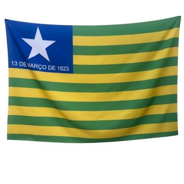 Imagem de Bandeira Decorativa do Piauí, Uso Interno e Externo, Oxford Premium, Multicolorido, 150x100cm, Sublimação a Laser, Decoração