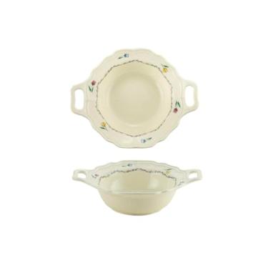 Imagem de Victoria Flower Talheres Cerâmica Personalidade Doméstica - Tigela de orelha de 23 cm