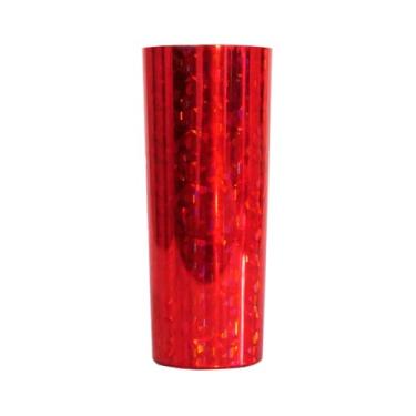 Imagem de Kit 10 Unidades Copo Long Drink Acrílico Resistente 350ml Bebida Festa (Vermelho Holográfico)