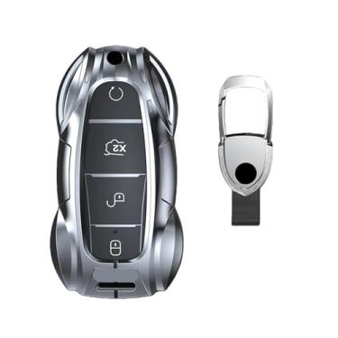 Imagem de Capa De Metal Para Chave Remota De Carro, Porta-chaves, Compatível Com BYD ATTO 3 Atto 2 Song Pro Shark 6 Dolphin Mini Seal U 05 Sealion 07 EV(Style B Silver)