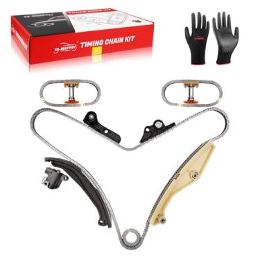 Imagem de YA-MAYPAY Kit de corrente de sincronização do motor com tensor e guia [compatível com DOHC, V6 3,5L] Compatível com Ford F-150 11-16, Transit-150/250/350/350 HD 15-22, Navigator