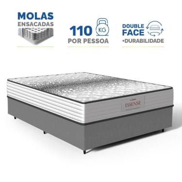 Imagem de Cama Box com Colchão de Molas Ensacadas Double Face Essence Probel Casal 138cm