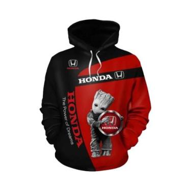 Imagem de Moletom Masculino Honda Oversized Com Estampa 3D De Corrida De Moto, M