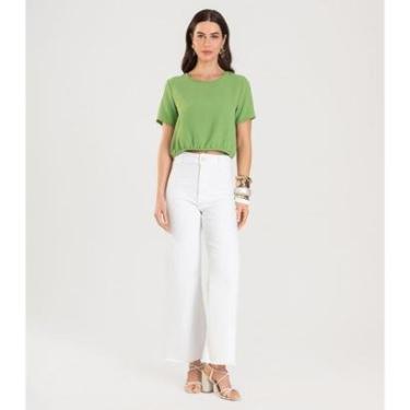 Imagem de Blusa Feminina Manga Curta Infinita Cor Verde-Feminino