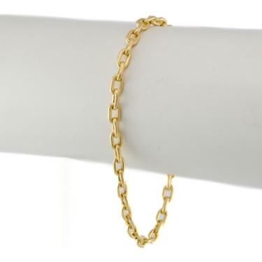 Imagem de Pulseira Masculina Ouro 18k Cadeado 4.3 21 Cm. Certificado G - JOIE JO