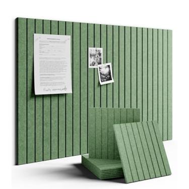 Imagem de Quadro de avisos grande de feltro 91 cm x 61 cm de cortiça alternativo - pacote com 6 com 40 abas adesivas removíveis seguras, quadros de cortiça para paredes para casa, escritório, sala de aula