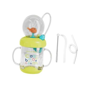 Imagem de Baoblaze Copo com canudo em formato de baleia, com bico em formato de baleia, garrafa de água infantil divertida e fofa, à prova de vazamentos para