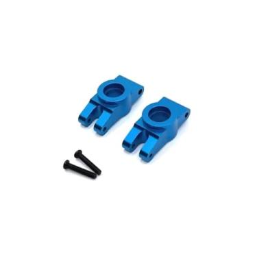 Imagem de MYHWDRNU Peças de carro RC compatíveis com MJX para Hyper Go 14302 14301 1/14 Rc Carro Metal Upgrades Acessórios Cubo Traseiro Transportador Roda Traseira para Assento (Azul)