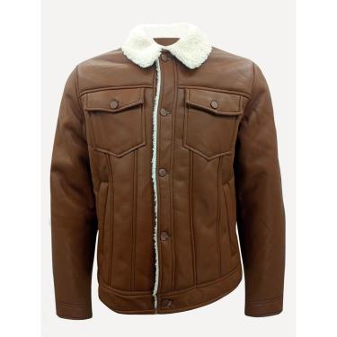 Imagem de Jaqueta Pacific Blue Masculina Sherpa PU Marrom-Masculino