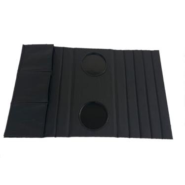 Imagem de Bandeja Esteira para braco sofa marrom mescla porta copos e porta controles Copos e Porta-Controles - Suporte para Celular e Objetos Pessoais - Prático e Resistente(Preto)