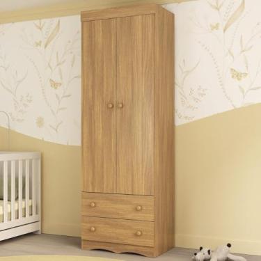 Imagem de Guarda-roupa Infantil 62cm 2 Portas e 2 Gavetas Realeza Multimóveis Mp4451 Madeirado