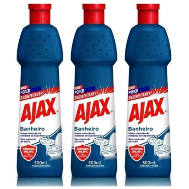 Imagem de Kit 3 Desinfetante De Uso Geral Ajax Especialista Banheiro 500ml