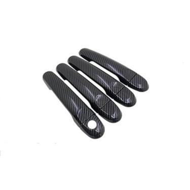 Imagem de Maçaneta externa elegante durável de fibra de carbono para carro adesivos de maçaneta externa para Nissan para Note E12, para Versa 2013-2019