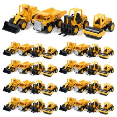 Imagem de Kit 36 Caminhões Trator Veículos De Construção Infantil Atacado Lembra