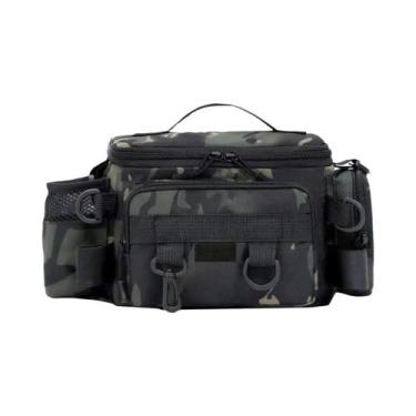 Imagem de Mochila De Pesca Camuflada Masculina, Bolsa De Equipamentos De Pesca P