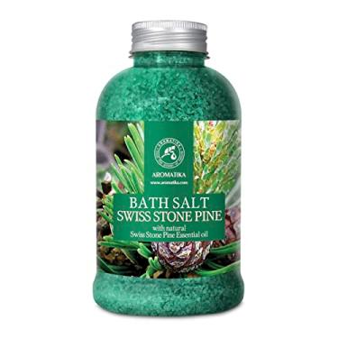 Imagem de Sal de banho de pinheiro com óleo essencial de pinheiro suíço natural 600 ml - Pinus Cembra - Sais marinhos naturais de banho - Sais de coníferas - Melhor para banho - Bom sono - Relaxante - Cuidados