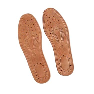 Imagem de THJKUPO Almofada de couro para homens e mulheres absorvente de suor grossa pele de porco esportiva palmilha macia confortável (42)