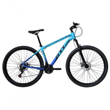 Imagem de Bicicleta Aro 29 Gti Roma Alumínio 21v Freio A Disco Garfo Suspensão - Azul-azul Tam.21