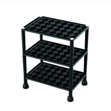 Imagem de Organizador Modular 3 Andares Em Plástico Preto