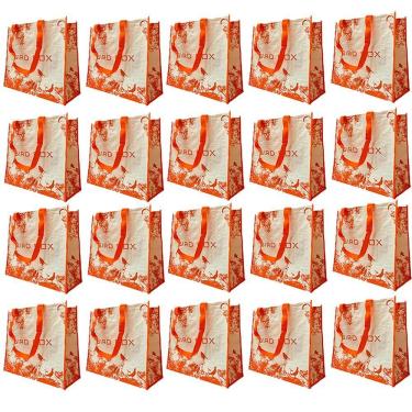 Imagem de Bolsa Ecobag Ecologica Kit 20 Uni Retornavel Mercado Shopping Compras