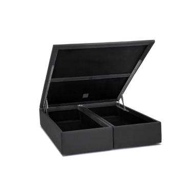 Imagem de Cama Box Baú Universal Queen Suede Gray (158x198x35) - Ortobom