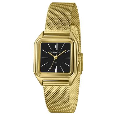 Imagem de Relógio Lince Feminino Ref: Lqgm057l30 P3kx Retangular Mesh Dourado