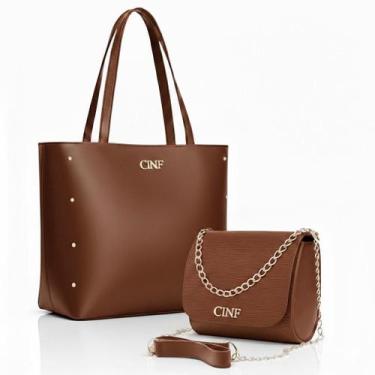 Imagem de Kit De Bolsa Feminina Sacola Grande + Tira Colo Pequena - CF Ecommerce