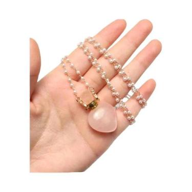 Imagem de Colar Feminino De 80cm Com Pingente Difusor De Óleo Essencial De Quart