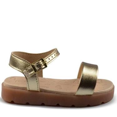 Imagem de Sandália Papete Infantil Molekinha Feminino 2741.200, 23, Dourado