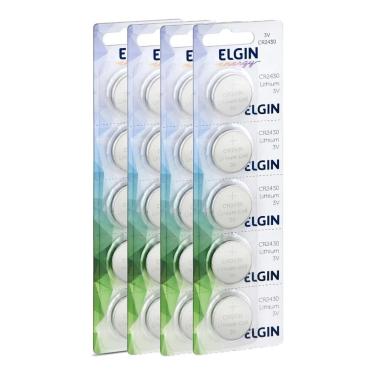 Imagem de Kit Baterias de Lítio 3V CR2430 82304 com 20 Unidades Elgin