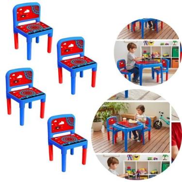 Imagem de Kit 4 Cadeira Cadeirinha Infantil Desmontável Para Crianças - Arqplast