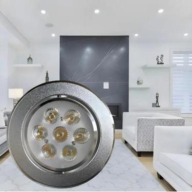 Imagem de Lâmpada Spot Led 7W Embutir Alumínio Cromada Luz Branco Frio - Ledeal