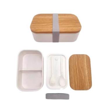 Imagem de Kit Marmiteira com Talheres 900ml - Branca - MINISO